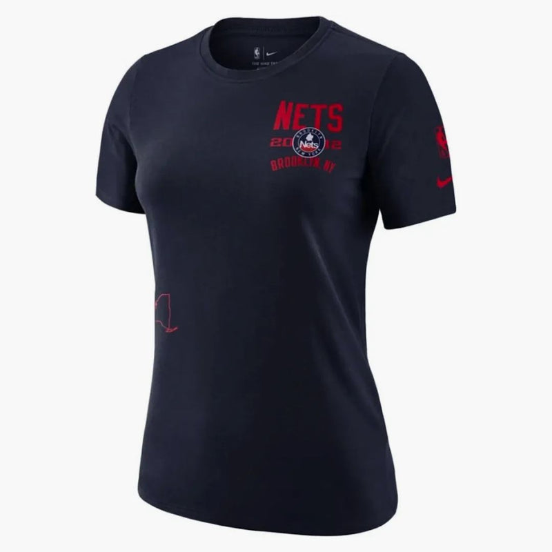 Nike Nba Women's Brooklyn Nets Courtside City Edition T-shirt Dark Blue