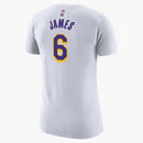 Nike Nba Women's Los Angeles Lakers Lebron James T-shirt White