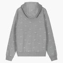 Nike Nrg All Over Swoosh Logo Hoodie Grey Heather/white