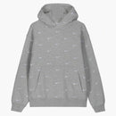 Nike Nrg All Over Swoosh Logo Hoodie Grey Heather/white
