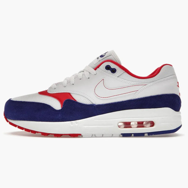 Nike air max 1 vit röd blå