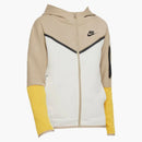 Nike Kids Sportswear Tech Fleece Hoodie Khaki/light Bone/yellow
