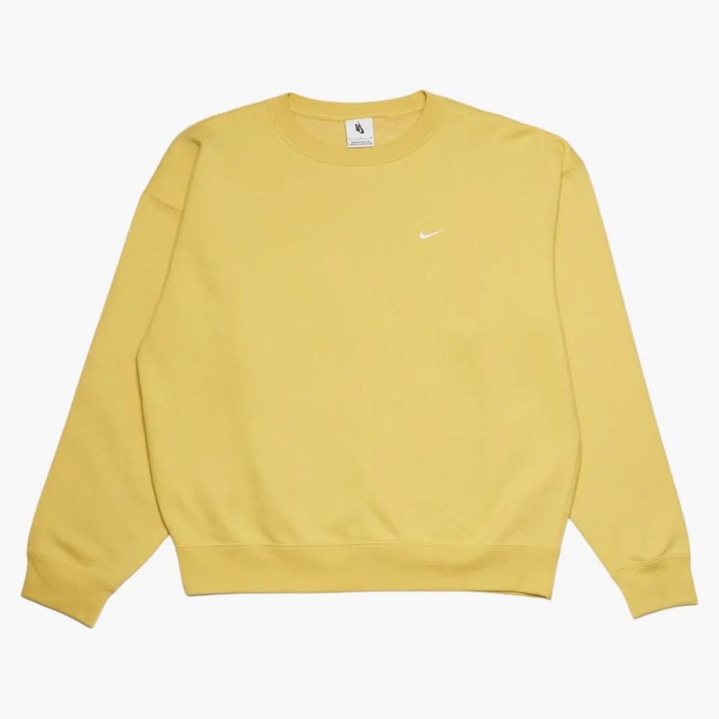 Nike Nikelab Solo Swoosh Fleece Crewneck Hoodie Saturn Gold/white