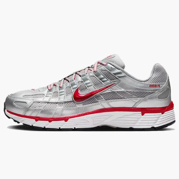 Nike P-6000 Metallic Silver Gym Red