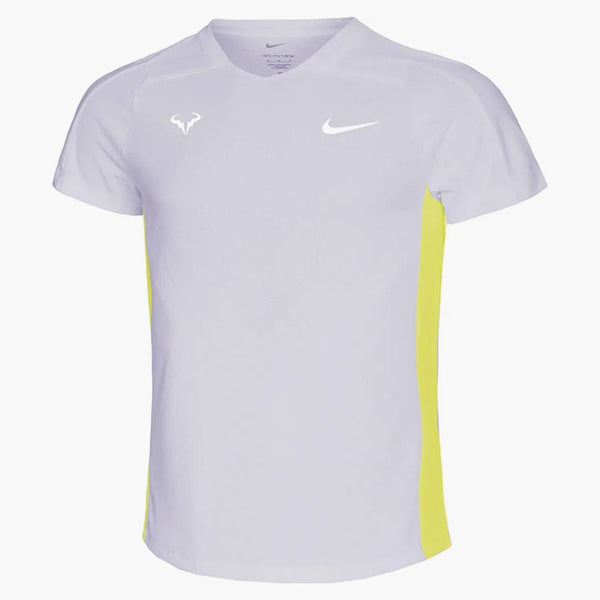 Nike Rafael Nadal Court Dri-fit Adv T-shirt Violet Frost/yellow Strike/white
