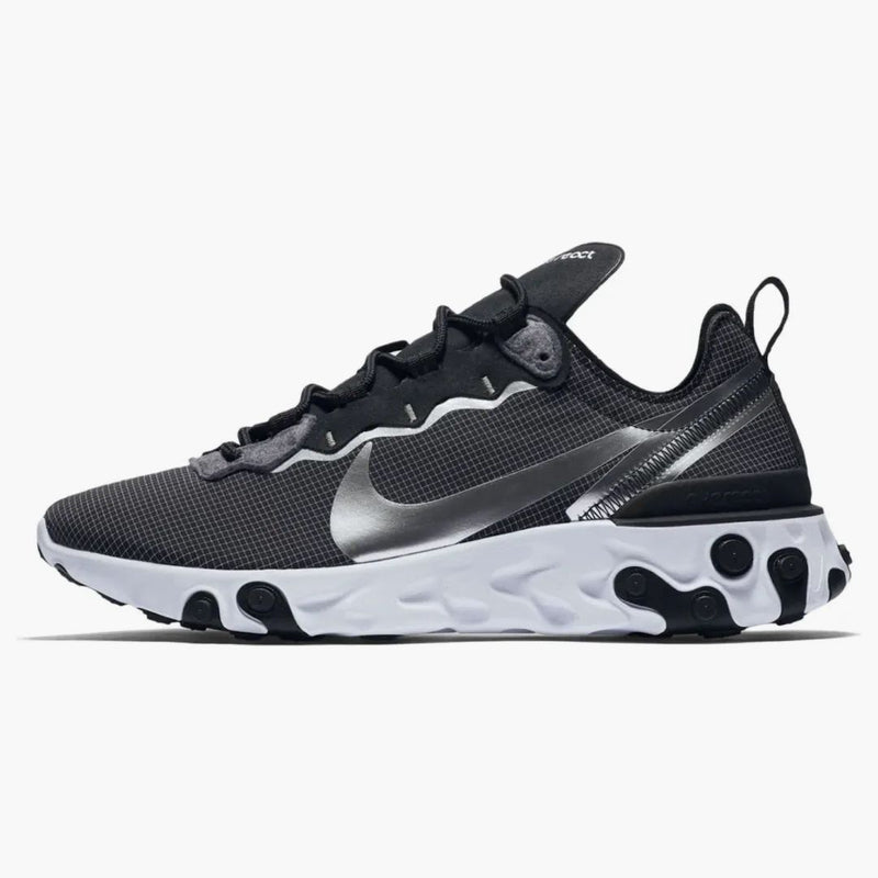 Nike React Element 55 Black Metallic Silver