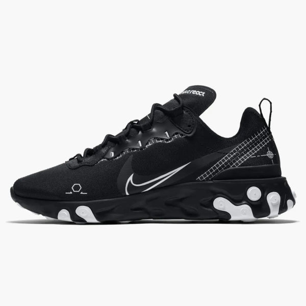 Nike React Element 55 Reverse Schematic Black