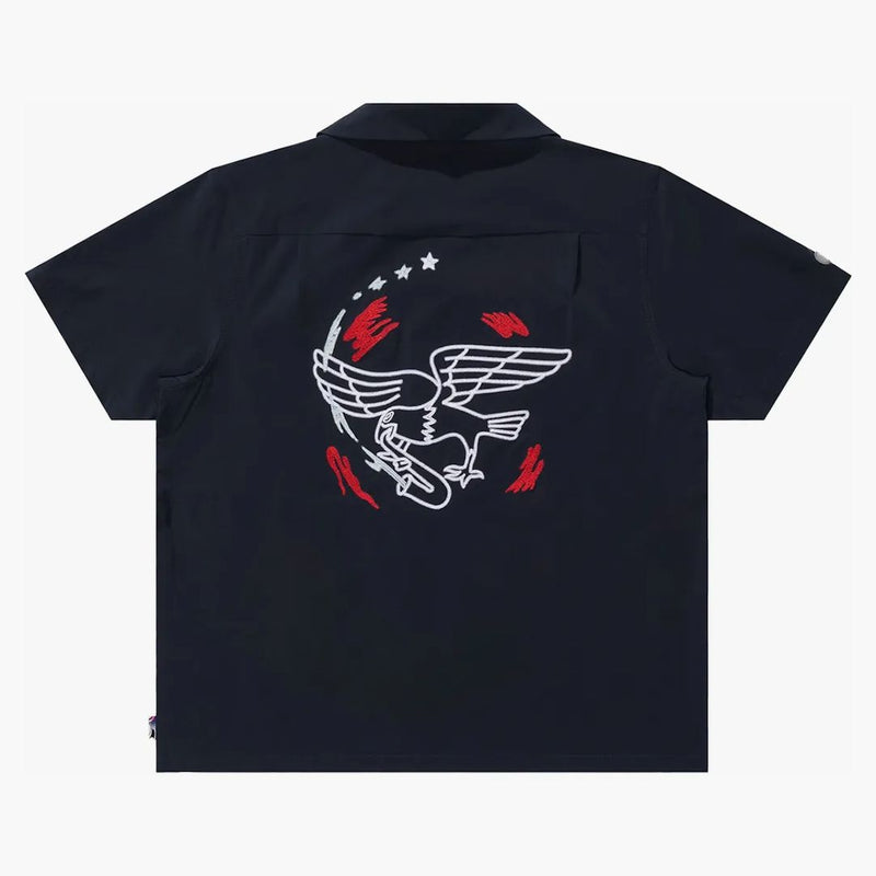 Nike Sb Team Usa Olympics S/s Bowler Shirt Obsidian/white