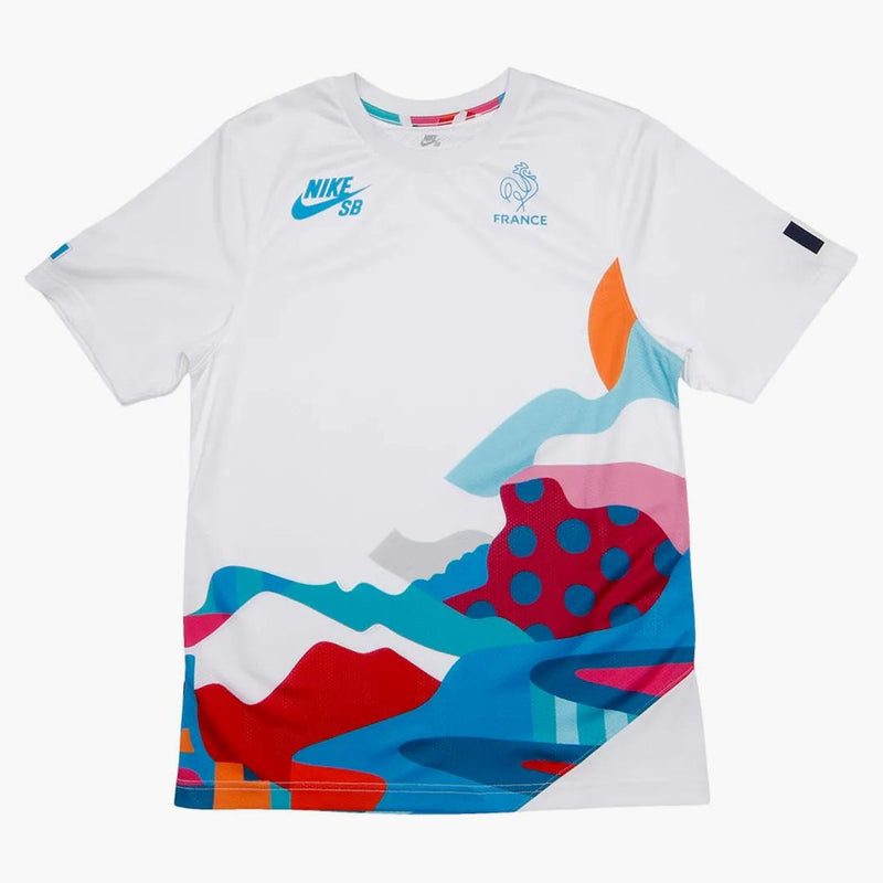 Nike SB x Parra France Federation Kit Crew Jersey White/Neptun Blue