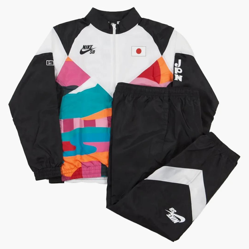 Nike SB x Parra Japan Federation Kit Skate Tracksuit (Asia Dimensing) černá/bílá
