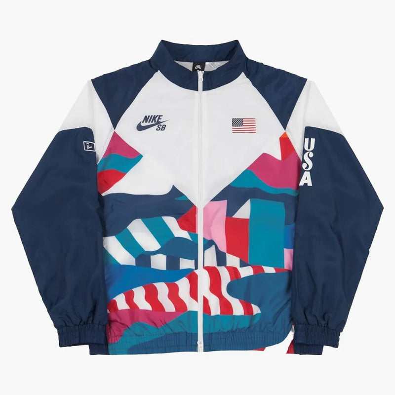 Nike SB X Parra USA Federation Kit Skate Tracksuit (Asia Dimensing) Brave Blue/White