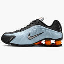 Nike Shox R4 Blue Tint Total Orange Black Metallic Silver (women's)