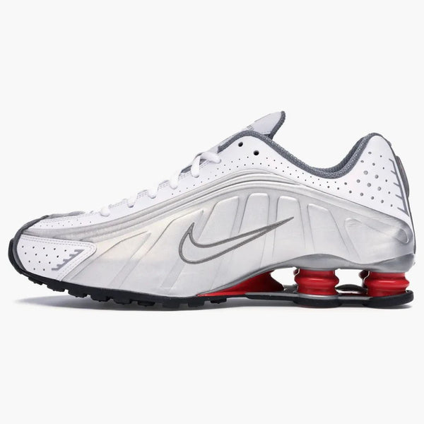 Nike Shox R4 Metallic Silver Comet Red (2018)