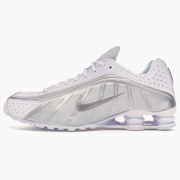 Nike Shox R4 White Metallic Silver