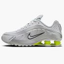 Nike Shox R4 White Metallic Silver Volt (women's)