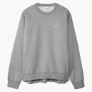 Nike Solo Swoosh Fleece Crewneck Dark Grey Heather/white