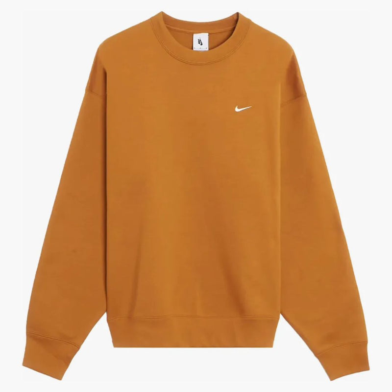 Nike Solo Swoosh Fleece Crewneck Desert Ocre/white