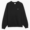 Nike Solo Swoosh Fleece Pullover Crew Black/white