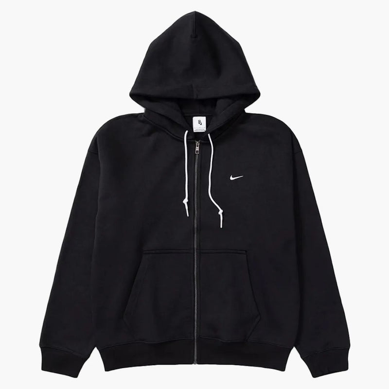 Nike Solo Swoosh Full Zip Hoodie Black/white
