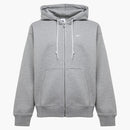 Nike Solo Swoosh Full Zip Hoodie Dark Grey Heather/white