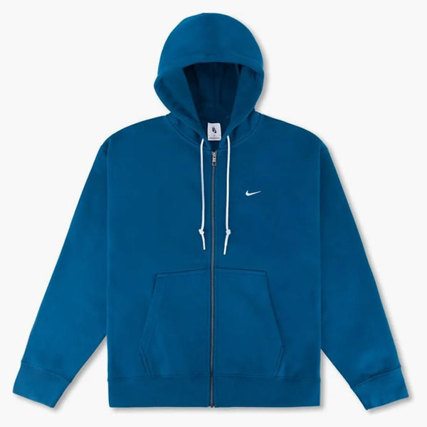 Nike Solo Swoosh Full Zip Hoodie Valerian Blue/white
