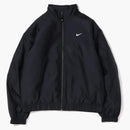 Nike Solo Swoosh Satin Bomber Jacket Black Kumquat
