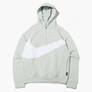 Nike Sportswear Big Swoosh Half Zip Hoodie (asia Sizing) Light Silver/white