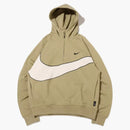 Nike Sportswear Big Swoosh Half Zip Hoodie (asia Sizing) Nautral Olive/light Bone