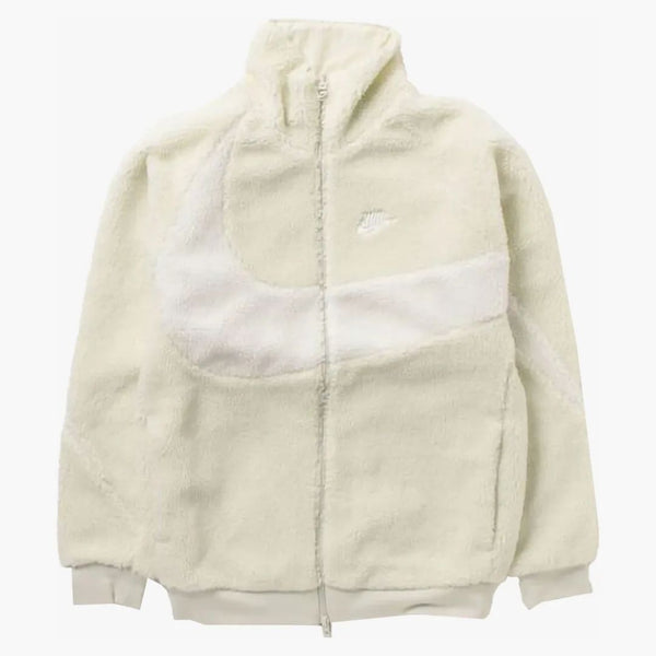 Nike Sportswear Big Swoosh Reversible Boa Jacket (asia Sizing) Sea Glass/sail