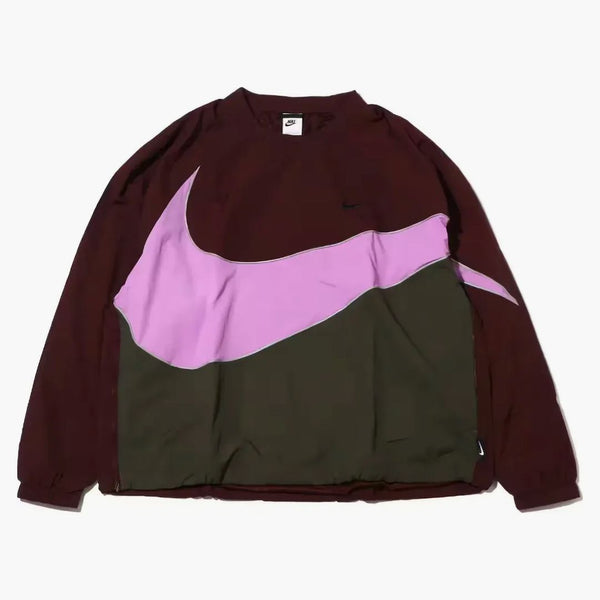 Nike Sportswear Big Swoosh Woven Jacket (asia Sizing) Earth/rush Fuchsia/cargo Khak