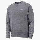 Nike Sportswear Club Fleece Crewneck Charcoal Heather/white