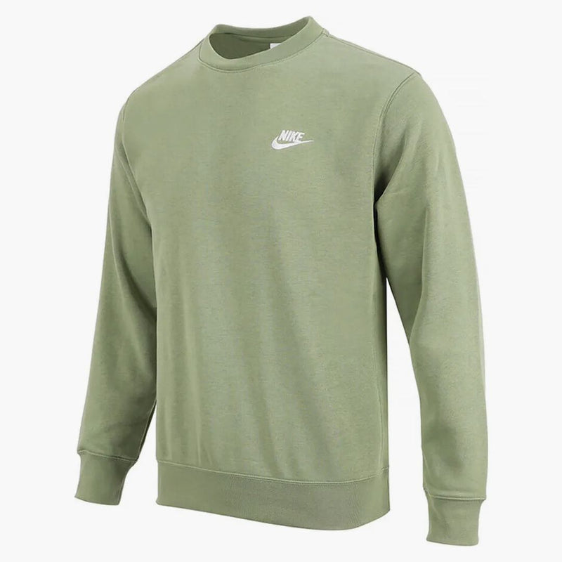 Nike Sportswear Club Fleece Crewneck Oil Green/white