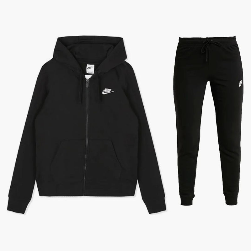 Nike Sportswear Club Fleece Full-zip Hoodie & Joggers Set Black/white