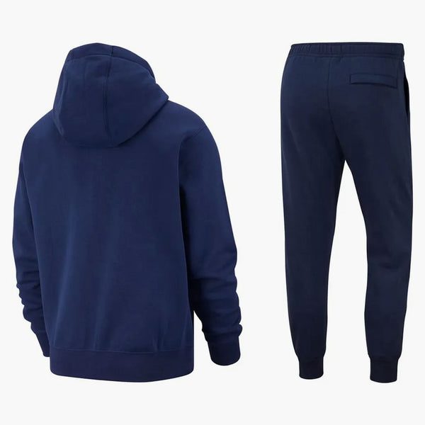 Nike Sportswear Club Fleece Full-zip Hoodie & Joggers Set Midnight Navy/midnight Navy/white