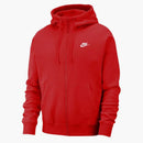 Nike Sportswear Club Fleece Full-zip Hoodie University Red/university Red/white