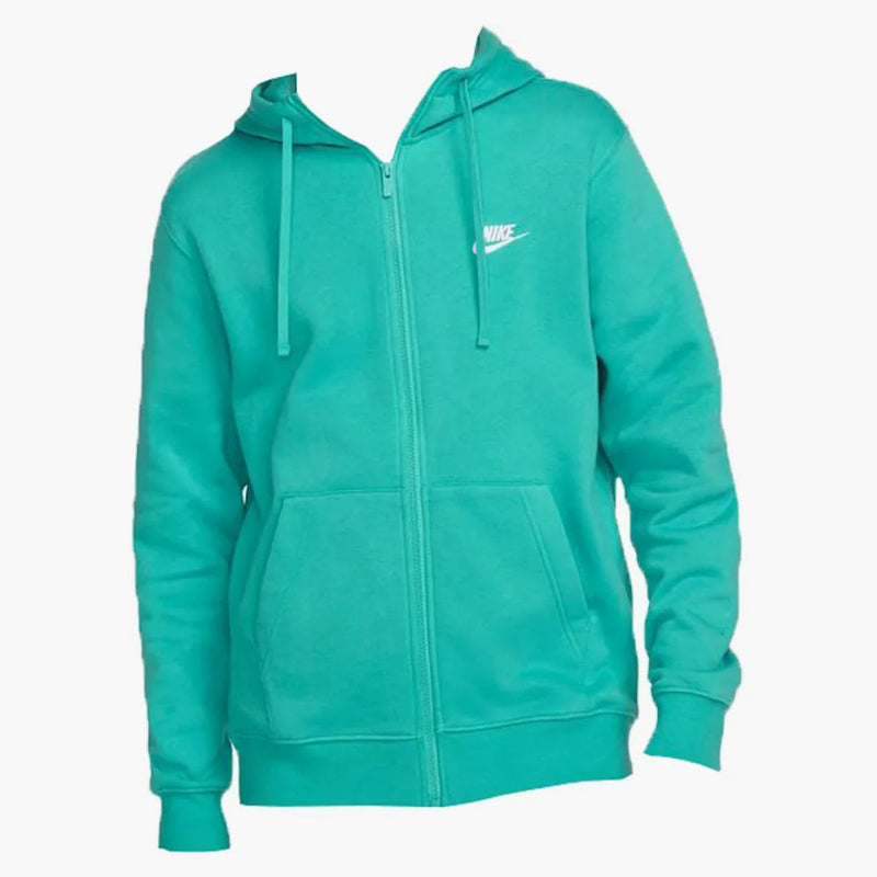 Nike Sportswear Club Fleece Full-zip Hoodie Washed Teal/washed Teal/white