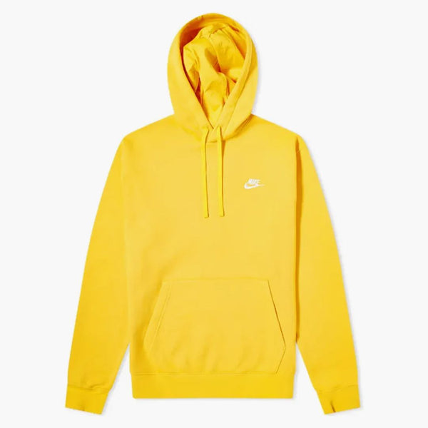 Nike Sportswear Club Fleece Pullover Hoodie Dark Yellow/white