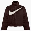 Nike Sportswear Essentials Oversized Faux Fur Puffer Jacket Light Orewood Brown