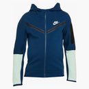 Nike Sportswear Kids' Tech Fleece Full-zip Hoodie Valerian Blue/valerian Blue/mint Foam/white