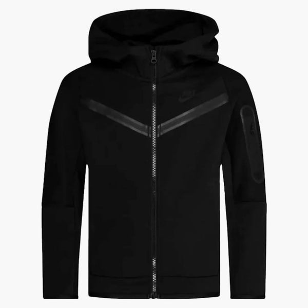 Nike Sportswear Kids' Tech Fleece Windrunner Full-zip Hoodie Black/black