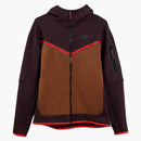 Nike Sportswear Tech Fleece Full-zip Hoodie Brown Basalt/pecan/chile Red/black