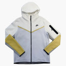 Nike Sportswear Tech Fleece Full Zip Hoodie White/yellow/baby Blue
