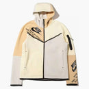 Nike Sportswear Tech Fleece Printed Full-zip Hoodie Light Bone/coconut Milk/sesame/black