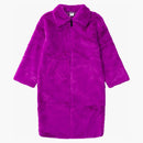 Nike Sportswear Women's Plush Faux Fur Swoosh Long Jacket Purple Velvet