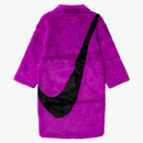 Nike Sportswear Women's Plush Faux Fur Swoosh Long Jacket Purple Velvet