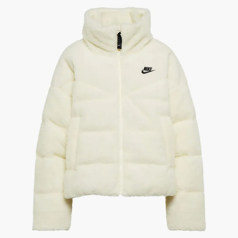 Nike Sportswear Women's Therma-fit City Series Down-fill Puffer Sherpa Jacket Fossil/black