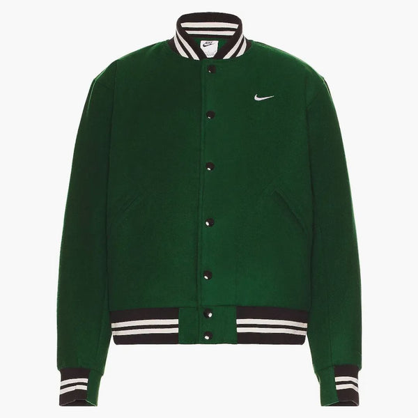 Nike Sportwear Authentics Varsity Jacket Gorge Green/white
