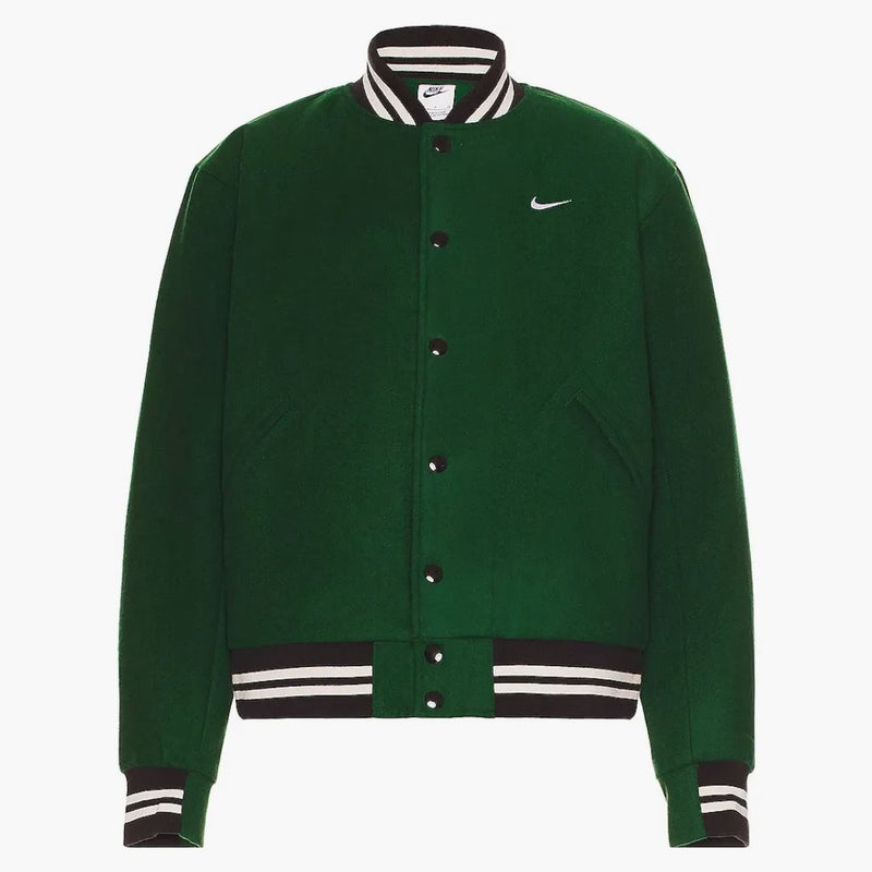 Nike Sportwear Authentics Varsity Jacket Gorge Green/white