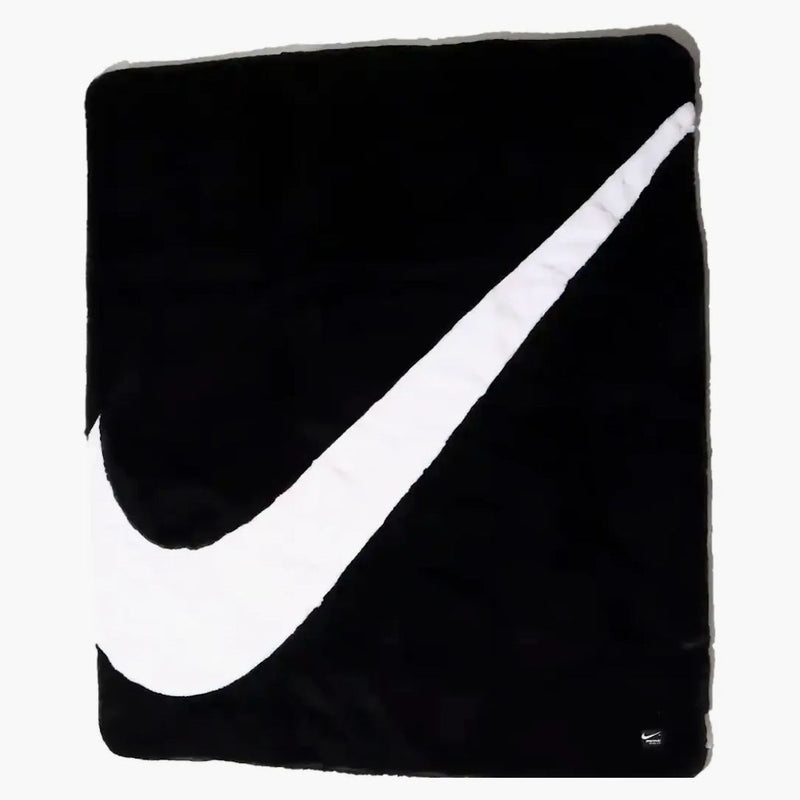 Nike Swoosh Faux Fur Blanket Black White