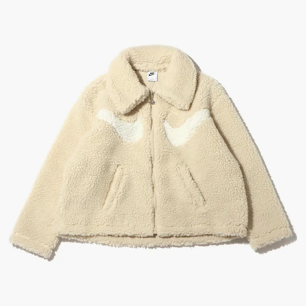 Nike Swoosh Womens Full-zip Jacket (asia Sizing) Rattan/sail